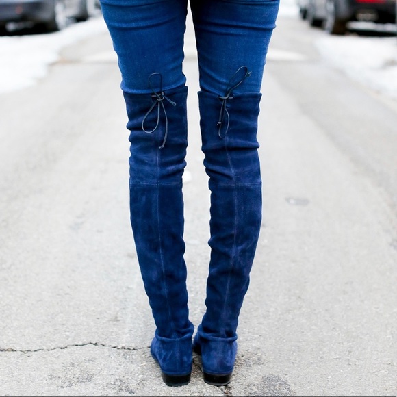 Stuart Weitzman Lowland Over the Knee Suede Boots - Picture 6 of 7